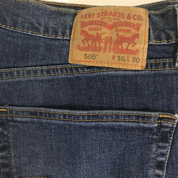 Levi's Men's 505 Regular Jean Straight Leg, B - Picture 4 of 5
